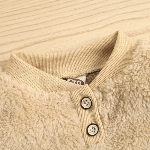 Vista 4 de Conjunto de sudadera unisex de manga larga para recién nacido, ropa de género neutro
