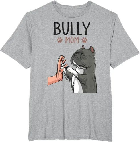 Vista 42 de American Bully Mom Cute Dog Mama Camiseta divertida para mujer, Blanco, S