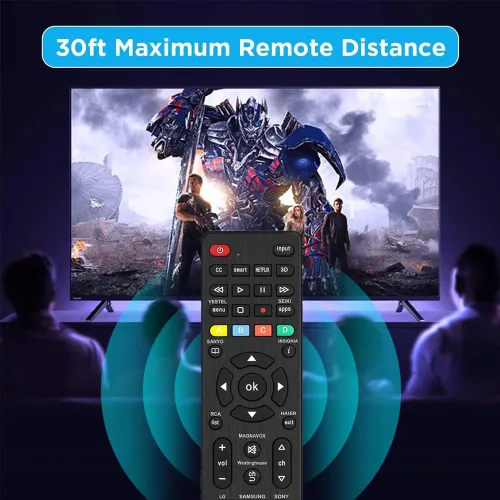 Vista 4 de Reemplazo universal de control remoto de TV compatible con Magnavox, RCA, JVC, TCL, Westinghouse, Philips, Panasonic, Hitachi, Hisense, Seiki