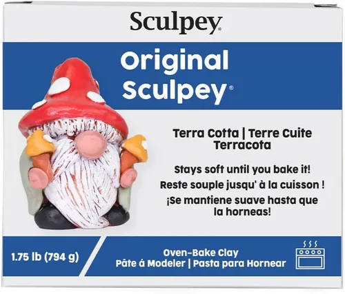 Vista 3 de Sculpey Arcilla original para horno, terracota, 1.75 libras (paquete de 3)