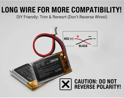 Vista 5 de Batería LiPo de 300 mAh 3.7 V 602030 con 2 cables JST PH2.0.000 in Conector 602030 Batería recargable resistente a altas temperaturas