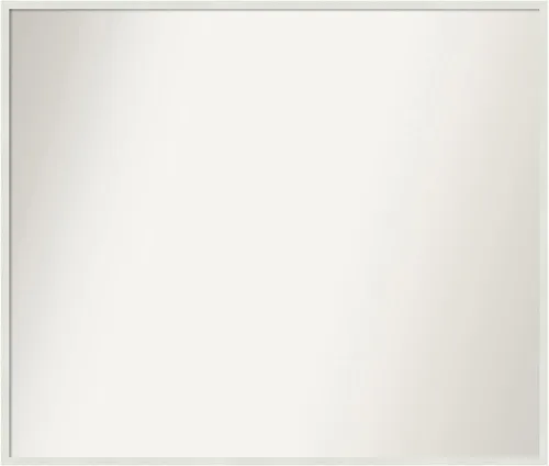 Vista 232 de Amanti Art Espejo de baño blanco para sobre el fregadero, 22 x 45 pulgadas, espejo de tocador rectangular blanco Lucie, marco de madera moderno