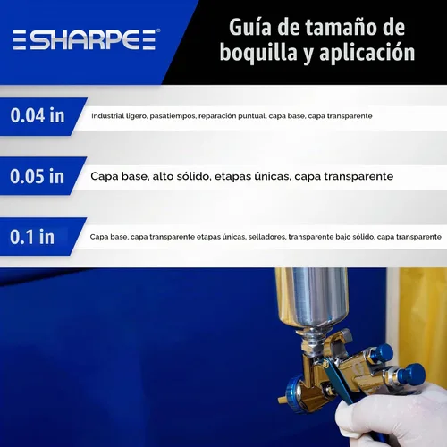 Vista 5 de Graco-Sharpe 289200A Mini pistola HVLP FX1000 para rociar pintura, 1,0 mm