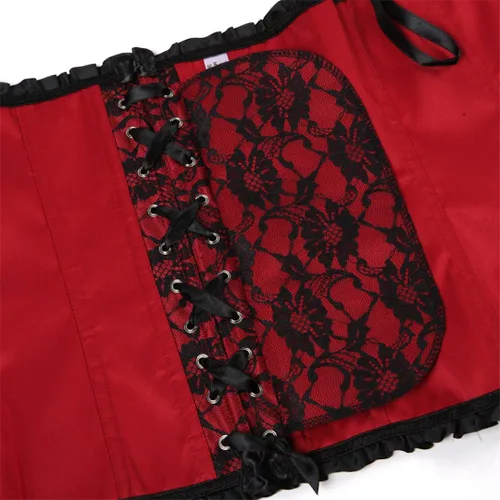 Vista 7 de Zhitunemi - Corsés para disfraz de vampiro para mujer Corsé floral para mujer, trajes de Moulin, burlesque