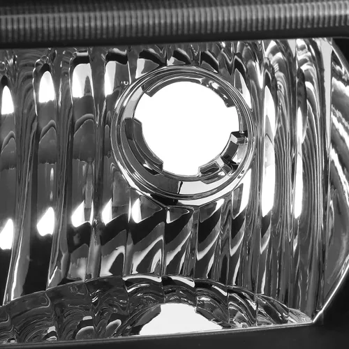 Vista 6 de AKKON - Para 2003-2006 Chevy Silverado Avalanche, faros delanteros negros con bisel, lámparas de defensa para conductor+pasajero, par de luces