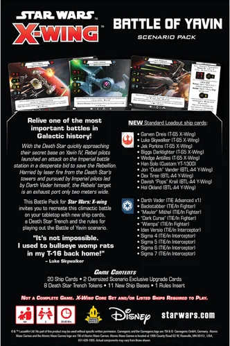 Vista 4 de Star Wars X-Wing 2ª edición Juego de miniatura Battle of Yavin BATTLE PACK – Juego de estrategia para niños y adultos, mayores de 14 años, 2