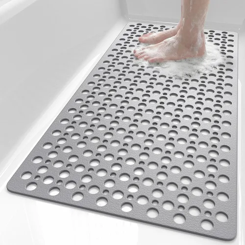 Vista 11 de XIYUNTE Alfombra de Baño para Bañera Antideslizante Alfombra de Ducha - 28" x 15" Alfombra de Bañera TPE Suave Antideslizante Alfombras de Ducha