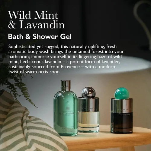 Vista 3 de Molton Brown Wild Mint & Lavandin Gel de baño de 10 onzas líquidas