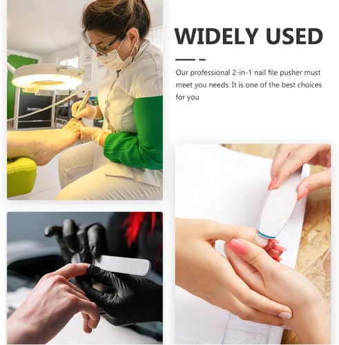 Vista 7 de Paquete de 12 limas de uñas, limas de uñas de metal para uñas naturales, acero inoxidable de 6.8 pulgadas, lima de uñas con punta afilada y mango