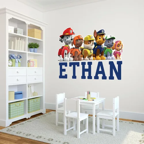 Vista 9 de Oliver's Labels Calcomanía de Pared Personalizada Premium de Tamaño Real para Decoración de Habitación de Niños - Despegar y Pegar, Extraíble