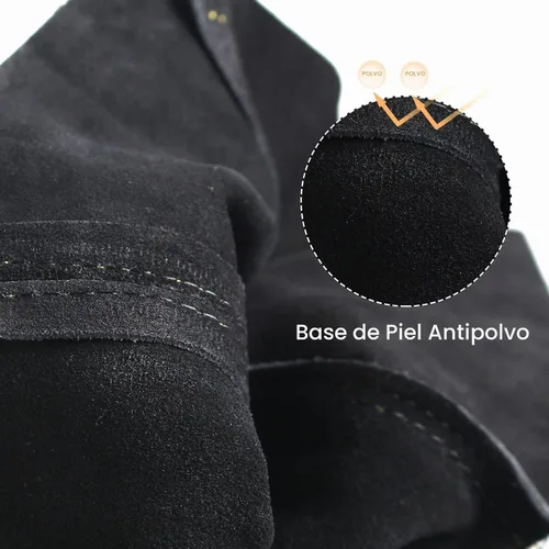 Vista 5 de Funda de cuero de ante universal para palanca de cambios manual o automática Negro