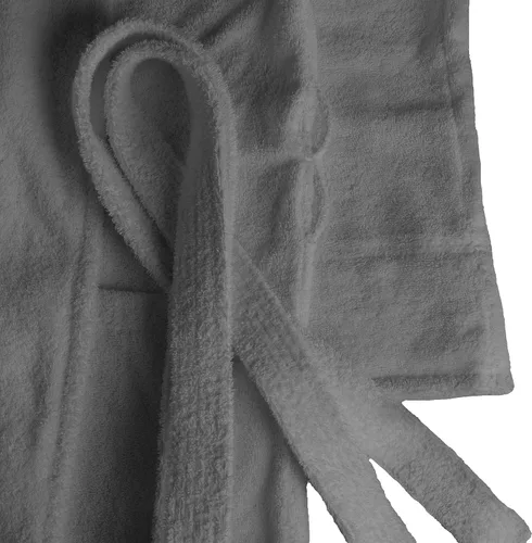 Vista 8 de Superior Traditional Premium Turkish Cotton Lightweight Long Bathrobe with Pockets Bath Robes, Men's Small-Medium, Grey