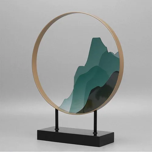 Vista 6 de chinese feng shui statue sculpture New Chinese Creative Iron Art Acrylic Decoration Model Room Hotel Club House Villa Living Room Desktop Art