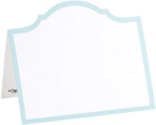 Vista 6 de Caspari Tarjetas de lugar con nombre troqueladas en lino, 8 por paquete