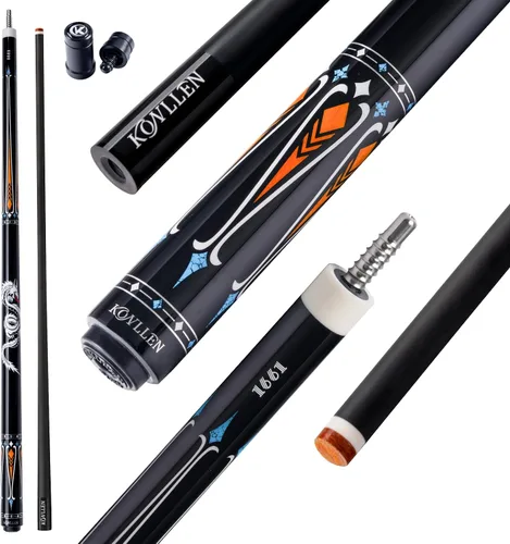 Vista 11 de KONLLEN 2.0 Carbon Fiber Pool Cue, Low Deflection Billiard Stick 58-inch cue with 12.5mm tip and pro taper shaft supports stable control for