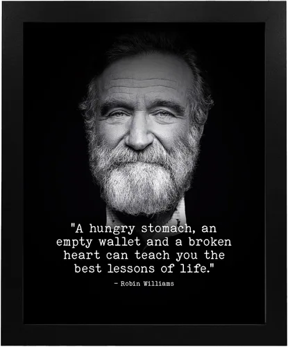 Vista 6 de AMERICAN LUXURY GIFTS Robin Williams "Best Lessons In Life" - Impresión de escultura inspiradora de 8 x 10 pulgadas, arte de pared motivacional