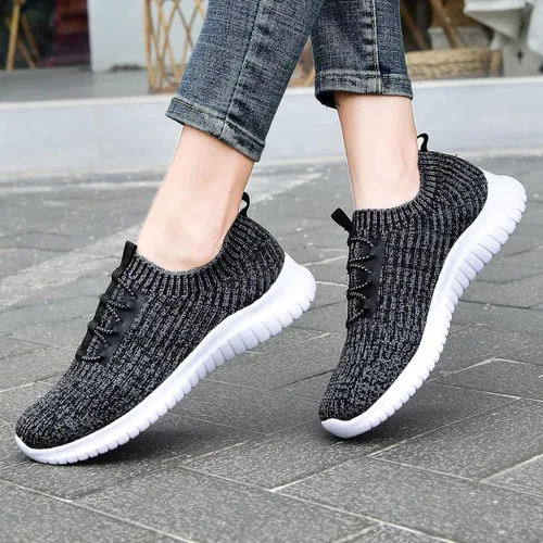 Vista 6 de konhill Zapatos cómodos para caminar para mujer tenis atléticos casuales sin cordones