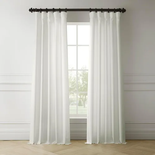 Vista 5 de HPD Half Price Drapes Cortinas italianas de lino sintético de 84 pulgadas de largo, cortinas de oscurecimiento para dormitorio y sala de estar, 50 x