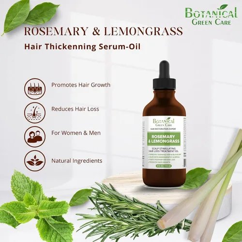 Vista 2 de Aceite para el cabello de romero y citronela, aceite de romero para mujeres y hombres, suero para el crecimiento del cabello. Fabricado en Estados