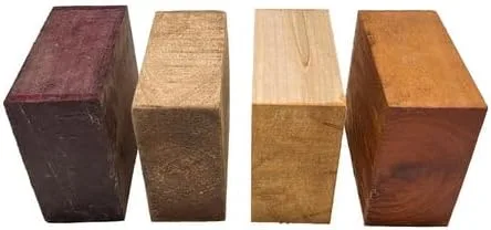 Vista 7 de Paquete combinado de 4, bloques cuadrados de madera dura para bricolaje carpintería para manualidades y proyectos de madera