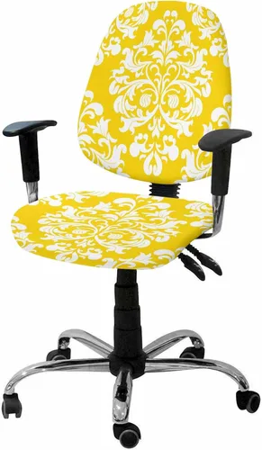 Vista 8 de Fundas elásticas para silla de oficina con diseño de pájaros morados, 2 piezas, suave, decorativo, protector para silla de escritorio, protector