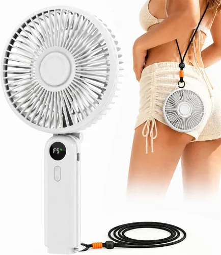 Vista 12 de Ventilador de mano portátil, ventilador personal recargable de 6 pulgadas Negro