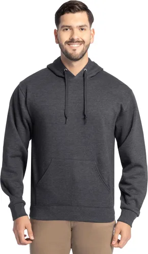 Vista 19 de Fruit of the Loom Men's Eversoft Fleece Pullover Hooded Sweatshirt, Moisture Wicking & Breathable Jersey jaspeado caqui