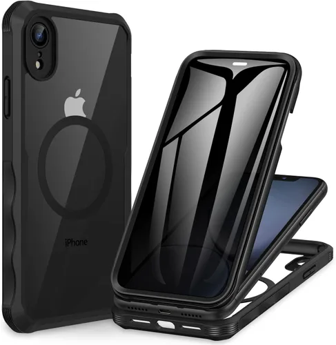 Vista 128 de CENHUFO Funda de privacidad para iPhone 11 Pro, funda de cuerpo completo con protector de pantalla de privacidad de vidrio templado 9H integrado