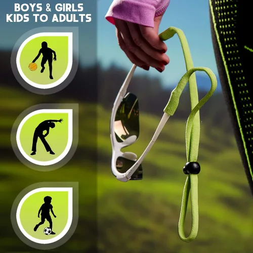 Vista 8 de Correas para gafas Anchor ajustables - Correas para gafas de sol - Correas deportivas para gafas para niños, hombres y mujeres - Soportes atléticos