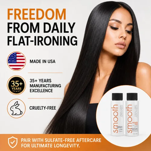 Vista 7 de KERAGEN - Tratamiento de queratina brasileña para alisar el cabello, kit Express Home Blowout, endereza y suaviza el encrespamiento, con tratamiento