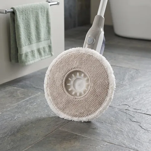 Vista 6 de 2pcs Reusable Steam Mop Pad Replacement Washable High Absorbency Cotton Cloth Cleaning Pads for Floor Steam Cleaner Compatible Models S7001 S8201