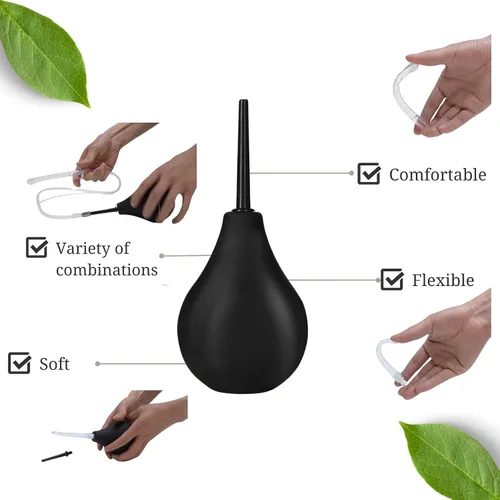 Vista 3 de Kit de bombillas de enema, ducha anal para hombres, mujeres principiantes, kit de limpiador vaginal Enima para mujeres, duchas para hombres