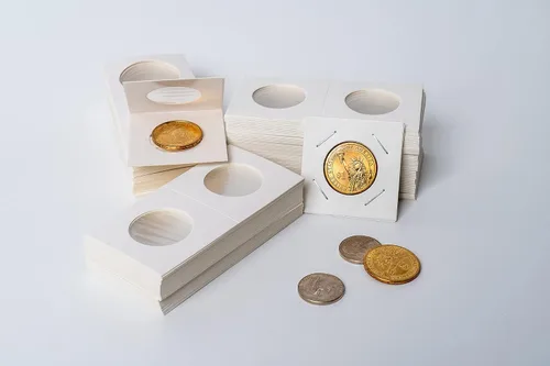 Vista 4 de Boen 1000 piezas de monedas, surtido de 10 tamaños, soportes para monedas