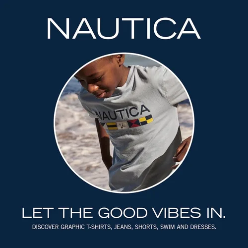Vista 3 de Nautica Boys' Long Sleeve Fleece Pullover Hoodie