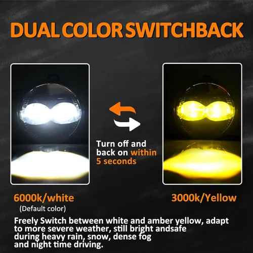 Vista 6 de Faros antiniebla LED para F150 compatibles con F150 2006-2014, Ranger 2008-2011, Expedition 2007-2014, kit de luces de conducción de parachoques