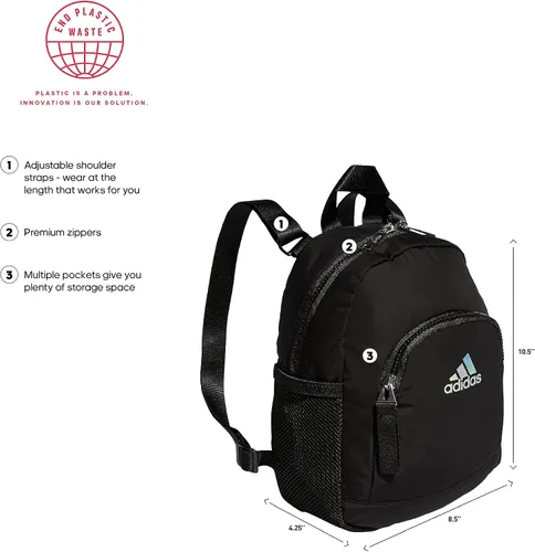 Vista 2 de adidas Linear - Mochila pequeña, bolsa de viaje