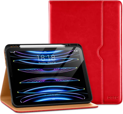 Vista 19 de DTTO para iPad Pro 12.9 6ª / 5ª / 4ª / 3ª generación Funda 2022/2021/2020/2018, Funda de cuero premium tipo folio con soporte integrado