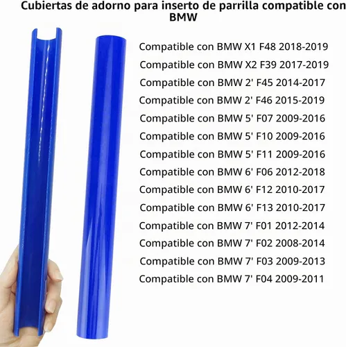 Vista 3 de Jaronx Compatible con insertos de parrilla BMW para la serie 2 5 6 7 X1 X2 Azul