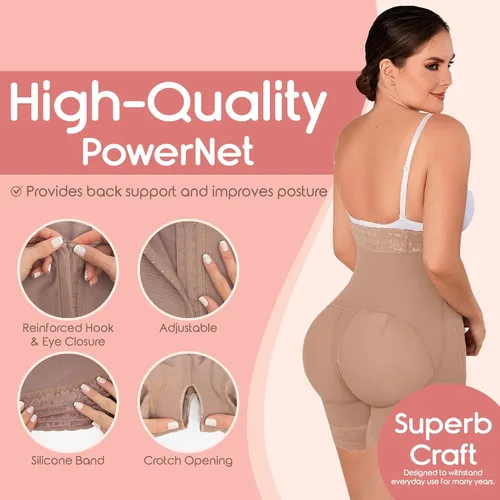Vista 5 de LadySlim by NuvoFit 005 Fajas Colombianas Reductoras y Moldeadoras Postparto de Mujer Faja Levantadora de Culos Adelgazante para Mujer