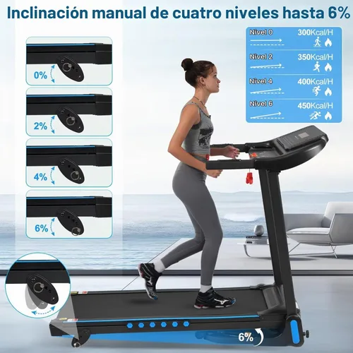 Vista 5 de Merax Caminadora plegable con inclinación, cintas de correr plegables automáticas de 10 MPH para el hogar, 3.0 HP Caminadoras para Hacer Ejercicio