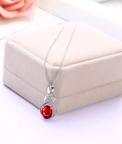 Vista 5 de HXZZ Fine Jewelry - Collar con colgante de plata de ley con topacio azul suizo, amatista, citrino, peridoto y ópalo, regalo para mujer, Gema