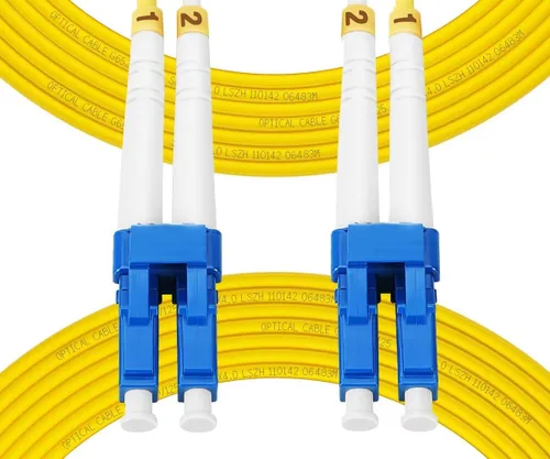 Vista 10 de Cable de conexión de fibra óptica dúplex monomodo 9/125µm 0.079 in de diámetro, compatible con OS1/OS2, 16.4 ft (7 pulgadas) Fiber Optic Cable, SM