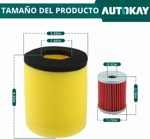 Vista 6 de AUTOKAY Filtro de aceite de aire para Suzuki 1987-2001 Quadrunner 250 2x4