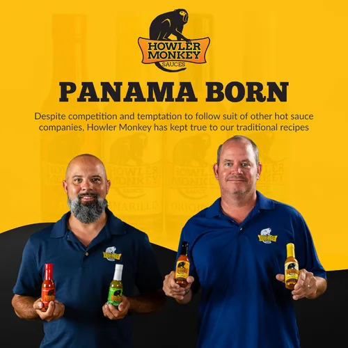 Vista 9 de Howler Monkey Sauce Salsa picante original estilo panamá con salsa picante Amarillo Gourmet
