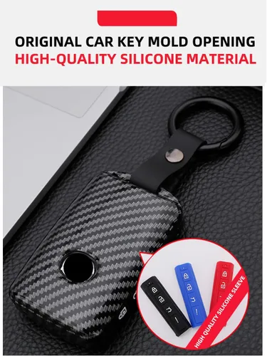 Vista 4 de ontto Funda para llavero compatible con Mazda 3 2019-2021, funda para llave de coche para Mazda 3 Hatchback CX-5 CX-30 CX-10 Smart Remote