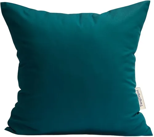 Vista 40 de TangDepot Fundas de almohada sólidas de seda sintética duradera, fundas de almohada cuadradas decorativas, fundas de almohada para interiores y Azul