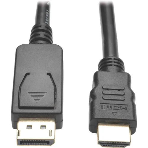 Vista 8 de Tripp Lite Cable adaptador DisplayPort a HDMI, DP con pestillos a HDMI (M/M), UHD 4K x 2K/1080p, 3 pies (P582-003-V2)