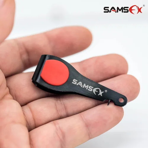 Vista 6 de SAMSFX Pesca con mosca Tippet Line Cutter Pinzas de pesca Mulit-Tool con Retractores Zinger