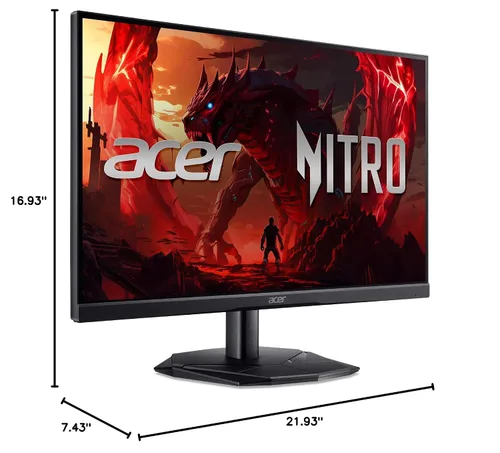 Vista 11 de acer Nitro Monitor para juegos Full HD de 24.5 pulgadas 1920 x 1080 AMD FreeSync Actualización de 180Hz 1ms (VRB) 99% sRGB Soporte HDR 10