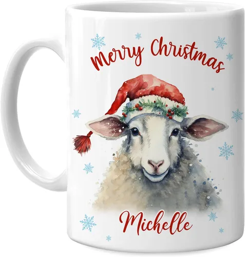 Vista 25 de Hyturtle Regalos personalizados para amantes de los osos – Taza de café de cerámica con nombre personalizado de oso con sombrero de Papá Noel